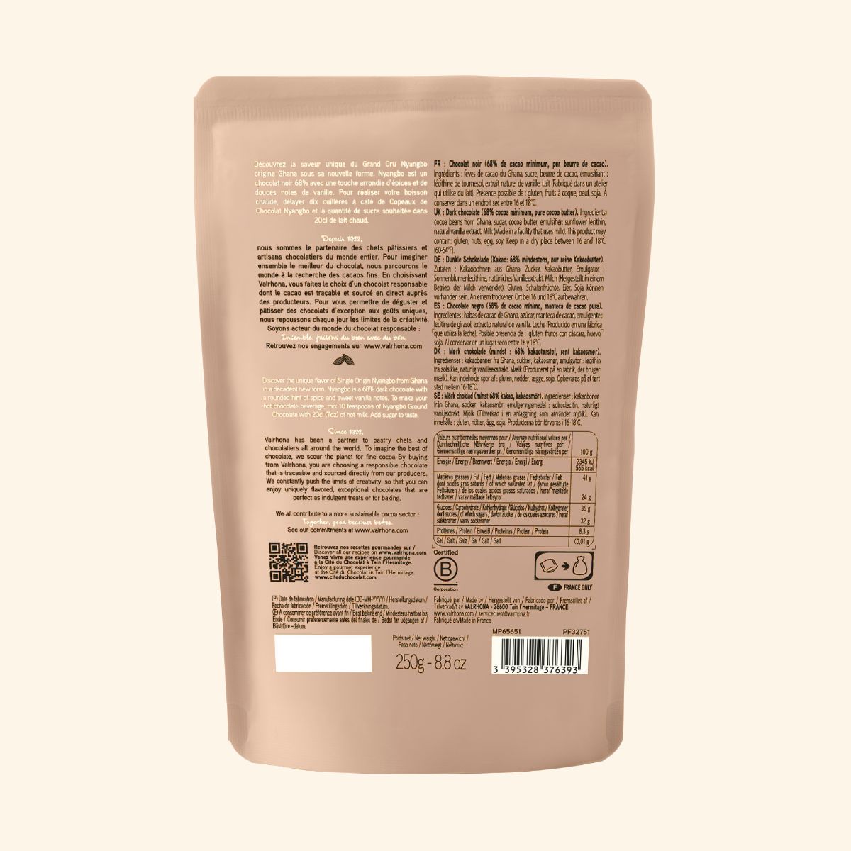Ground Chocolate Nyangbo 68% - 8.8oz