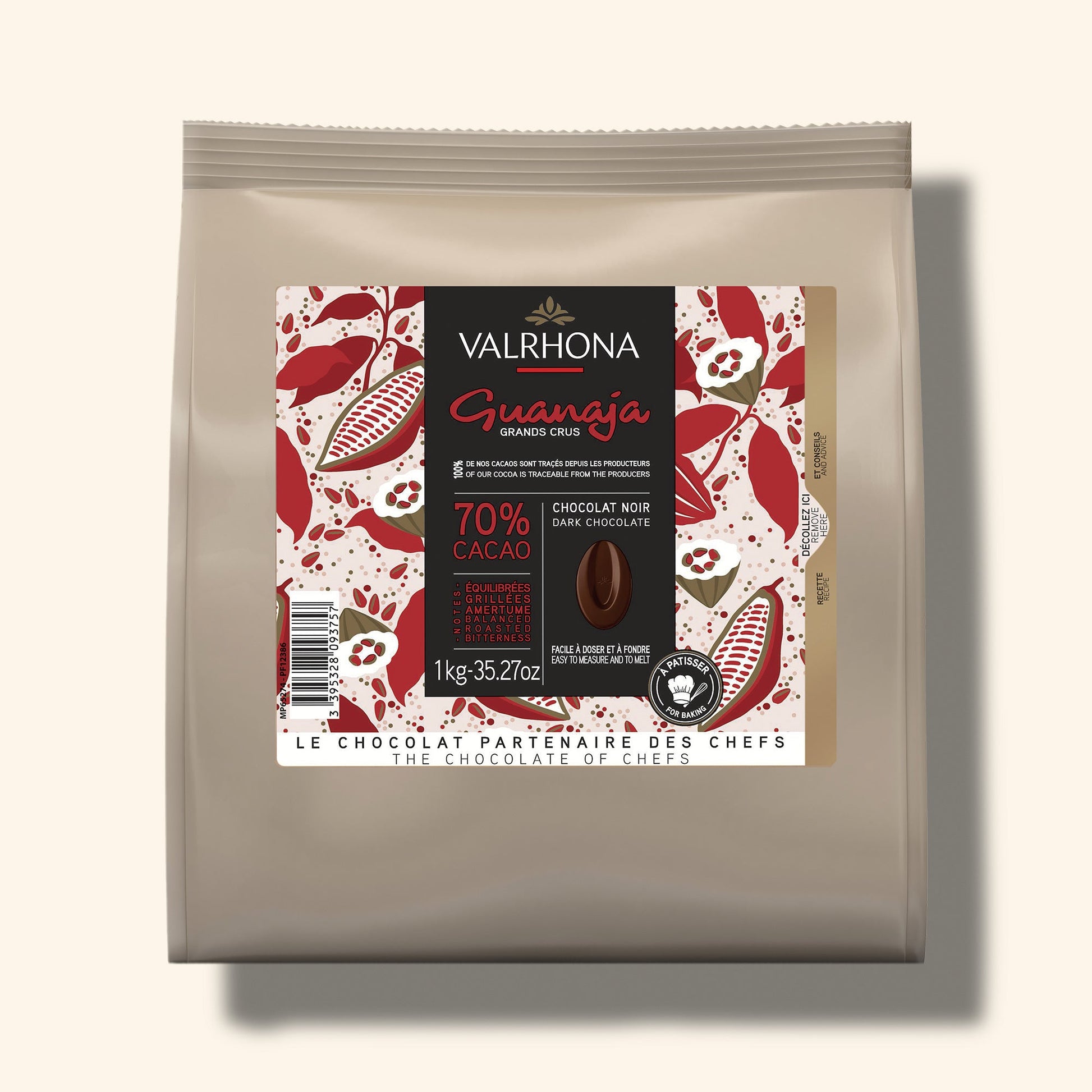 Dark Baking Chocolate Guanaja 70 Percent Big Bag Front Packaging