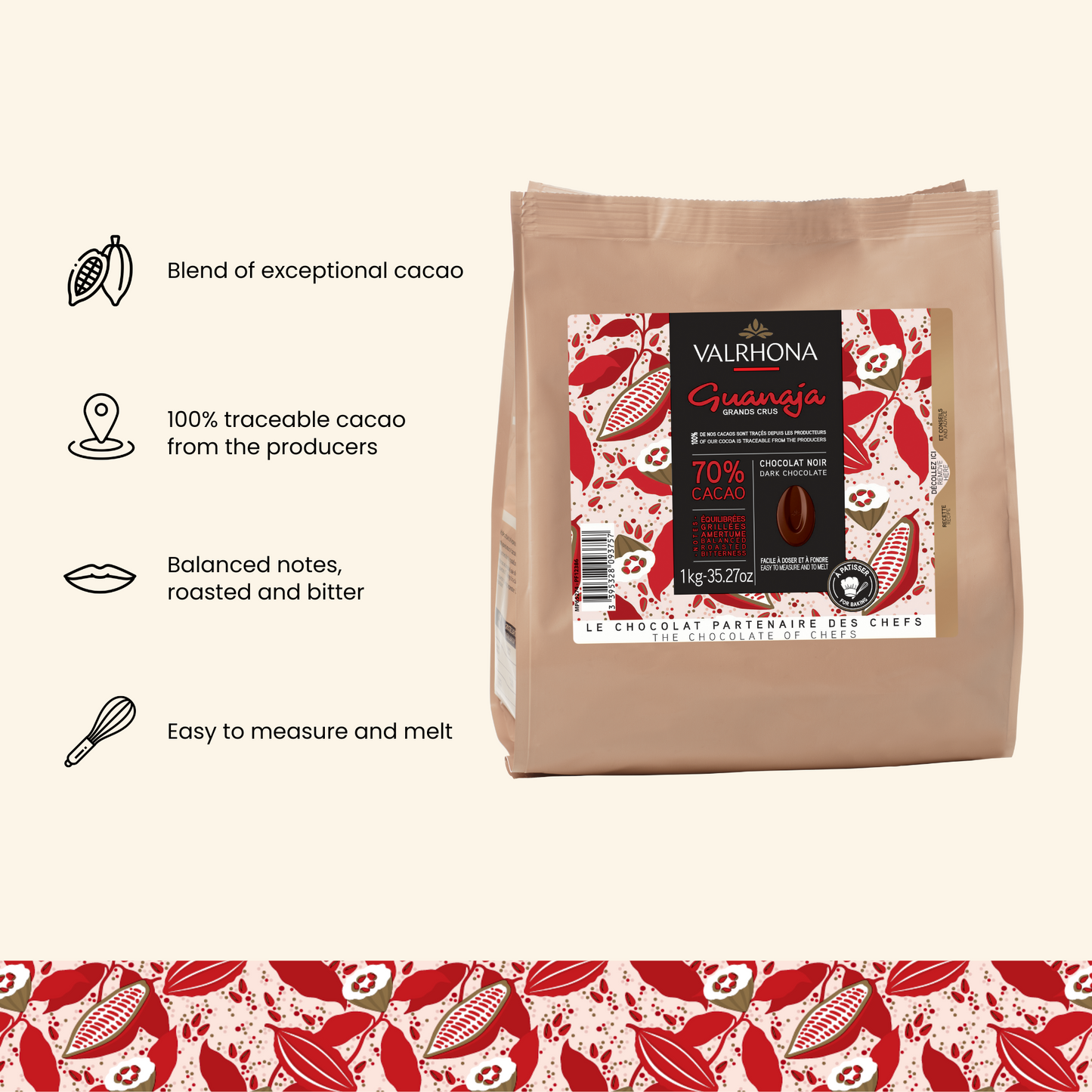 Dark Baking Chocolate Guanaja 70 Percent Big Bag Product Details
