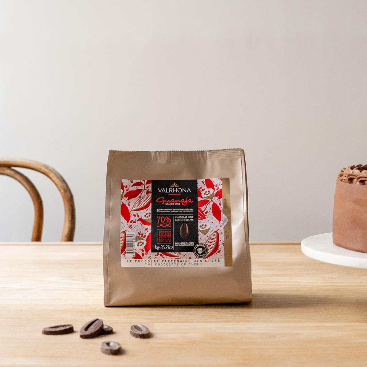 Dark Baking Chocolate Guanaja 70 Percent Big Bag In Kitchen