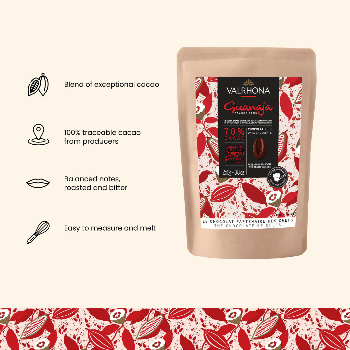 Dark Baking Chocolate Guanaja 70 Percent Small Bag Product Details