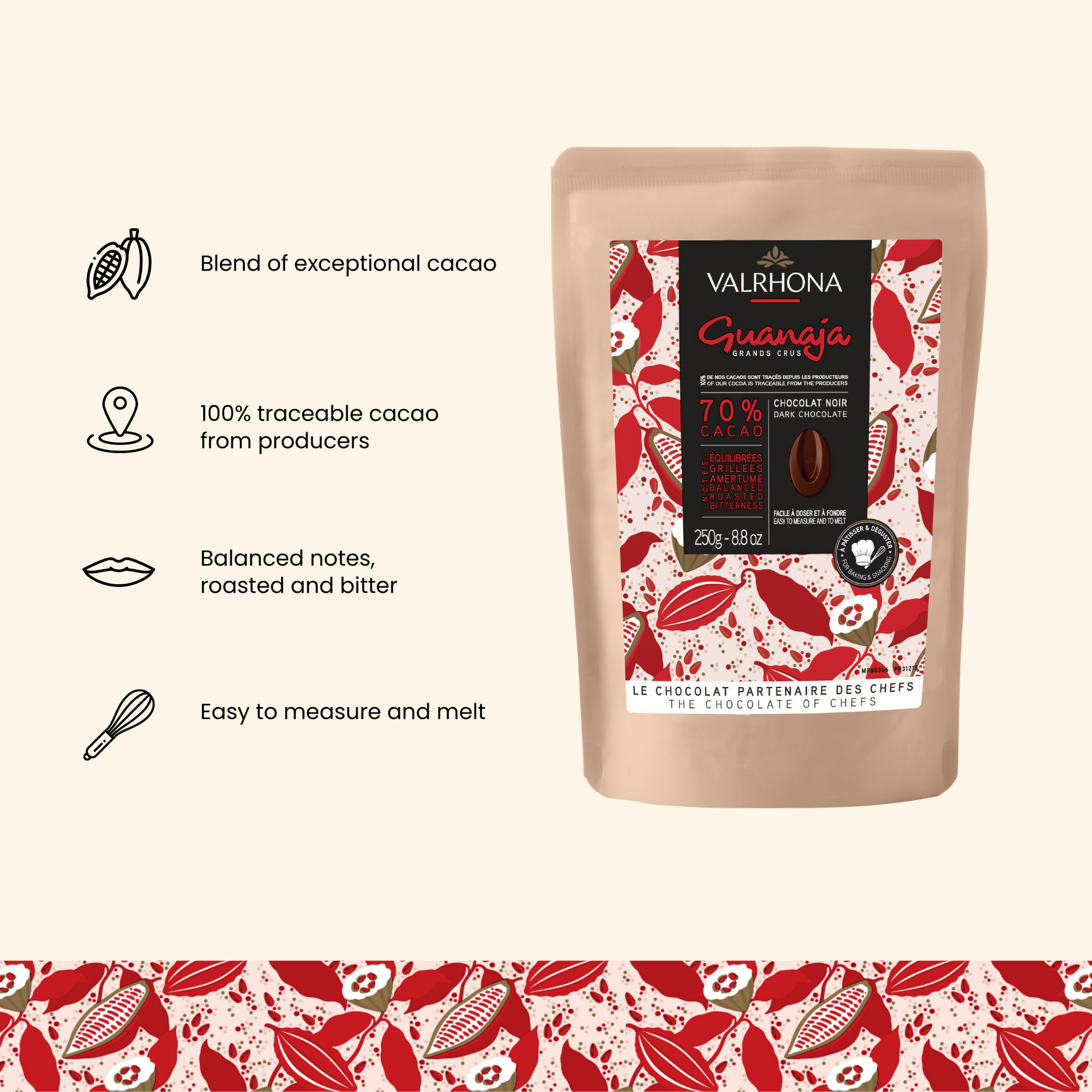 Dark Baking Chocolate Guanaja 70 Percent Small Bag Product Details