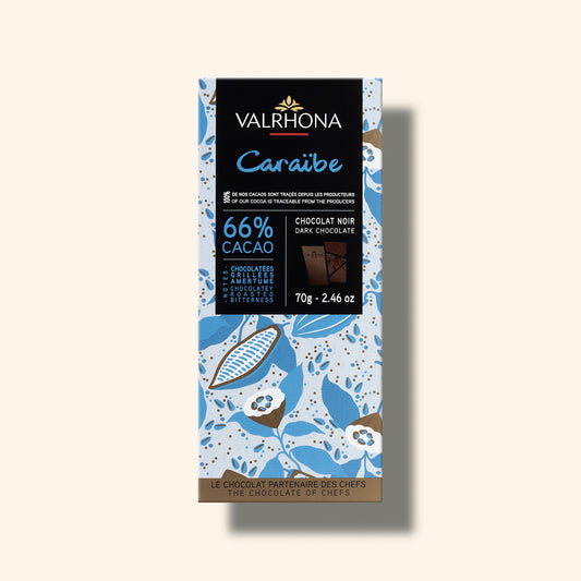 Dark Chocolate Bar Caraibe 66 Percent Front Packaging