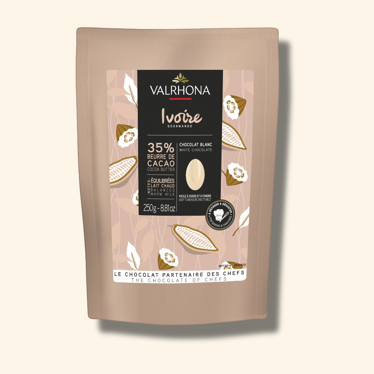 White Baking Chocolate Ivoire| Chocolate Valrhona Ivoire 35