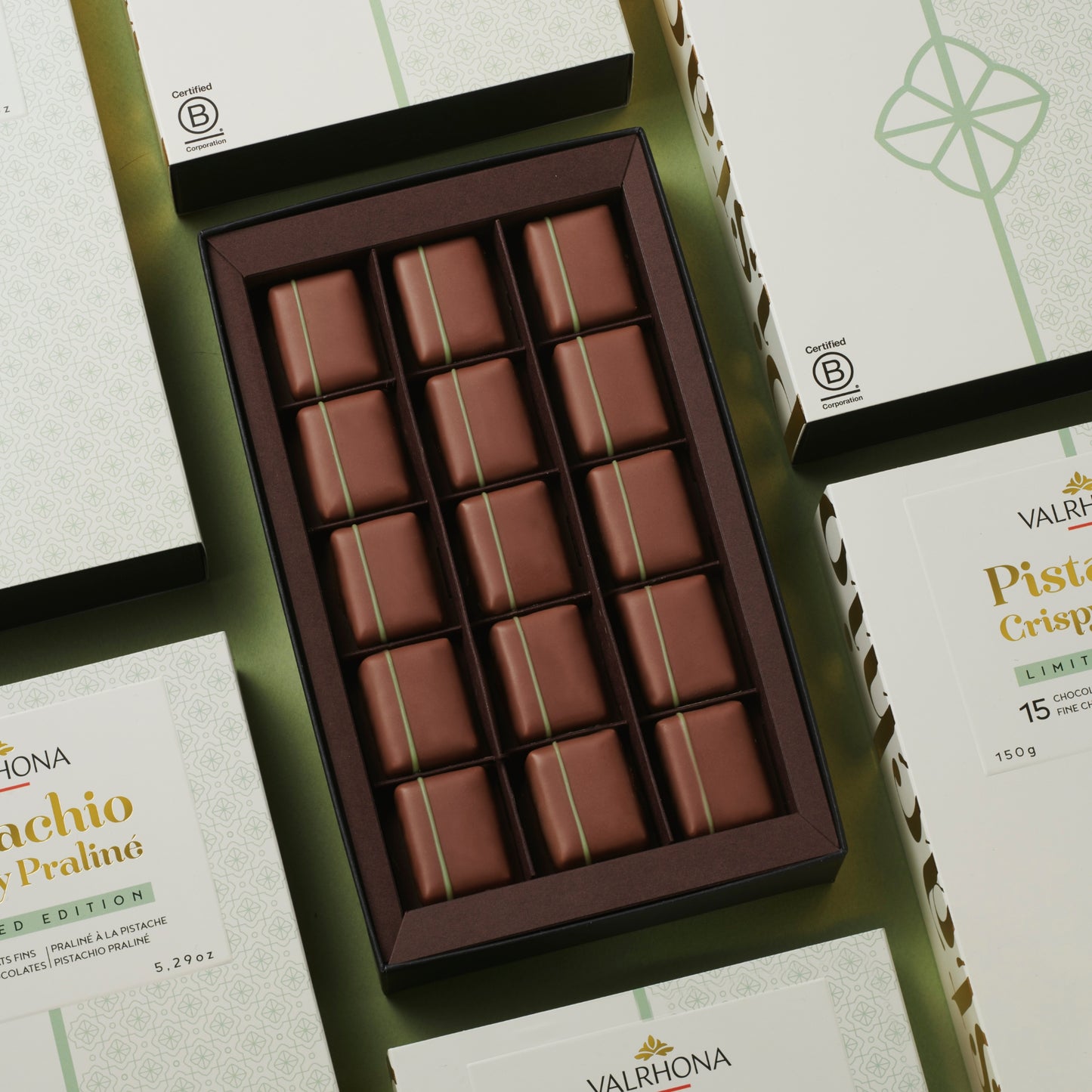 Box of Valrhona chocolates
