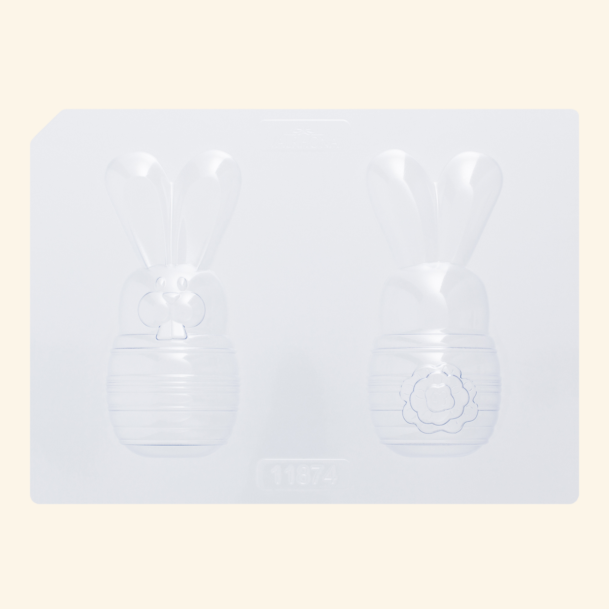 Easter Bunny Mold Print From Above