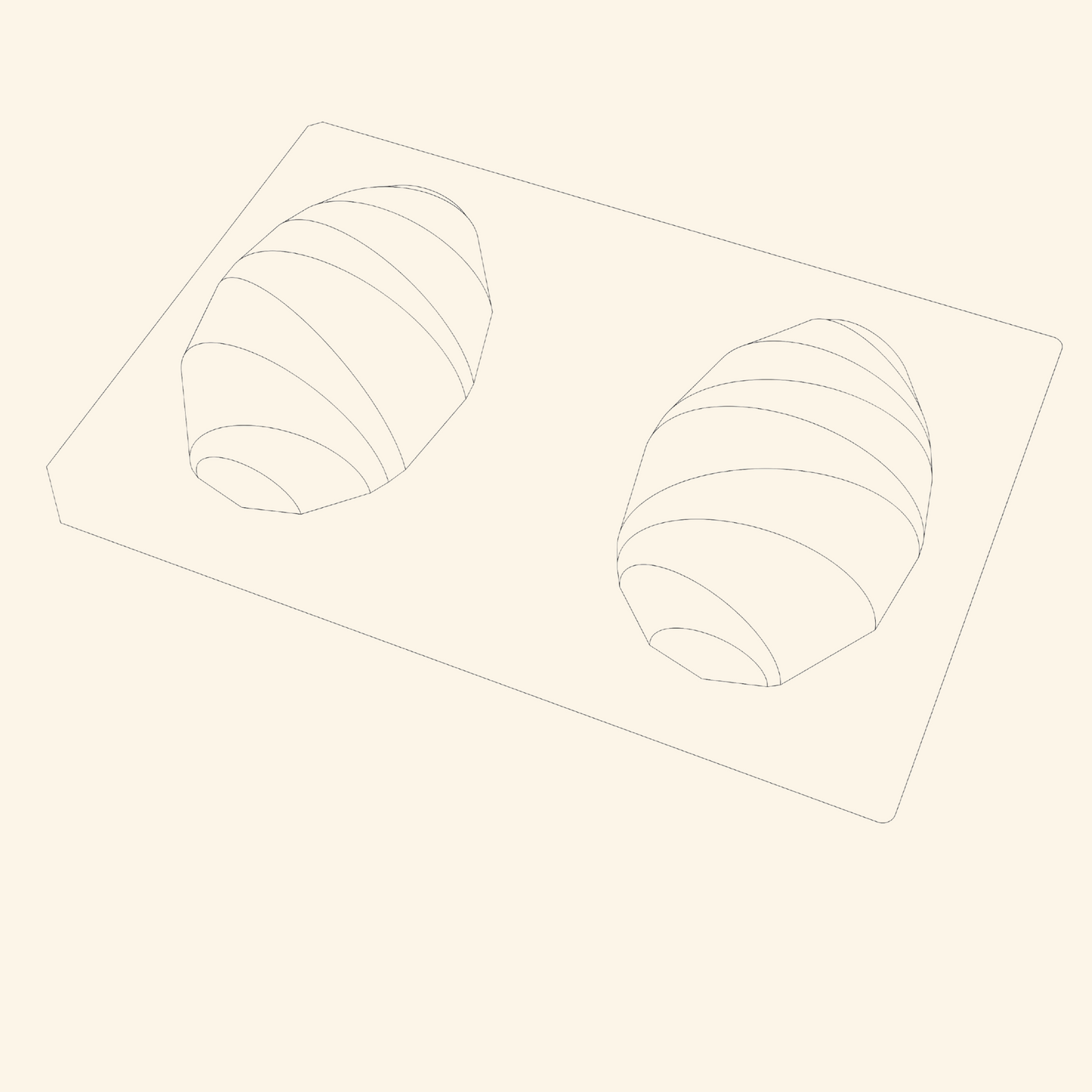 Origami Egg Mold Sketch