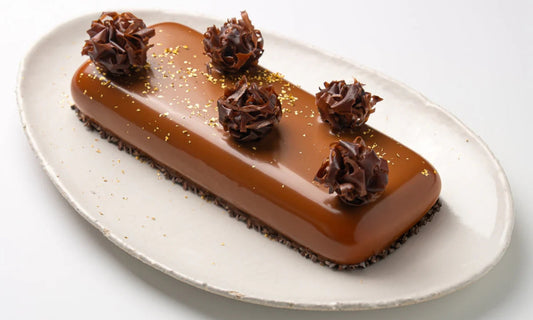 Sweet Chocolate & Hazelnut Yule Log by Anne Coruble