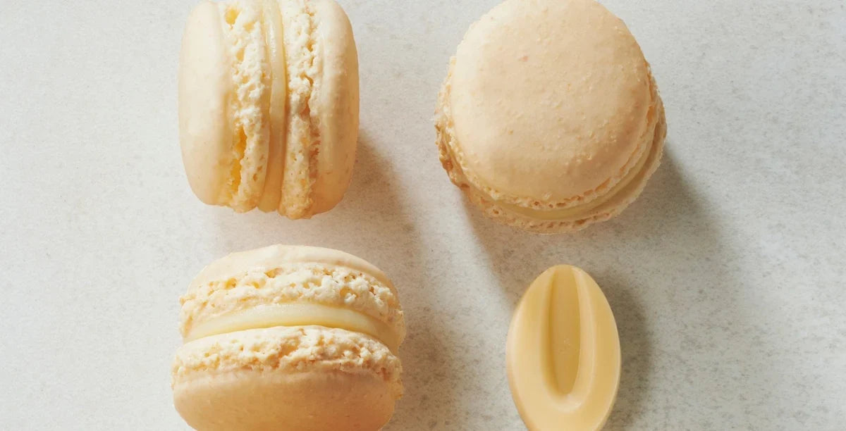 Vegan yuzu macaron