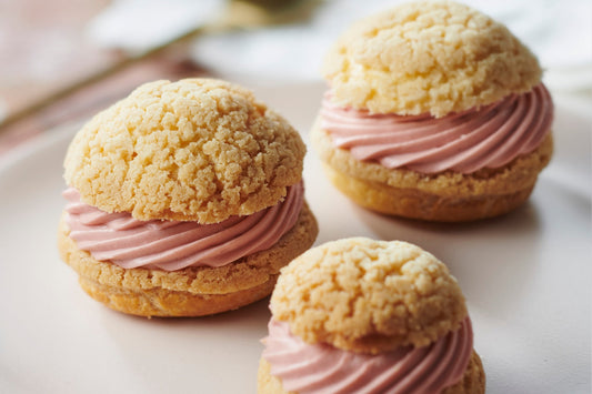 Strawberry inspiration choux buns