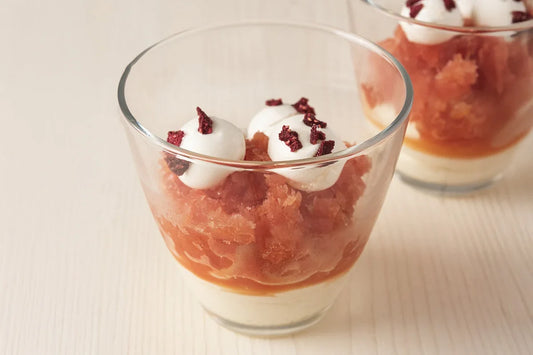 Ivory citrus granita verrines