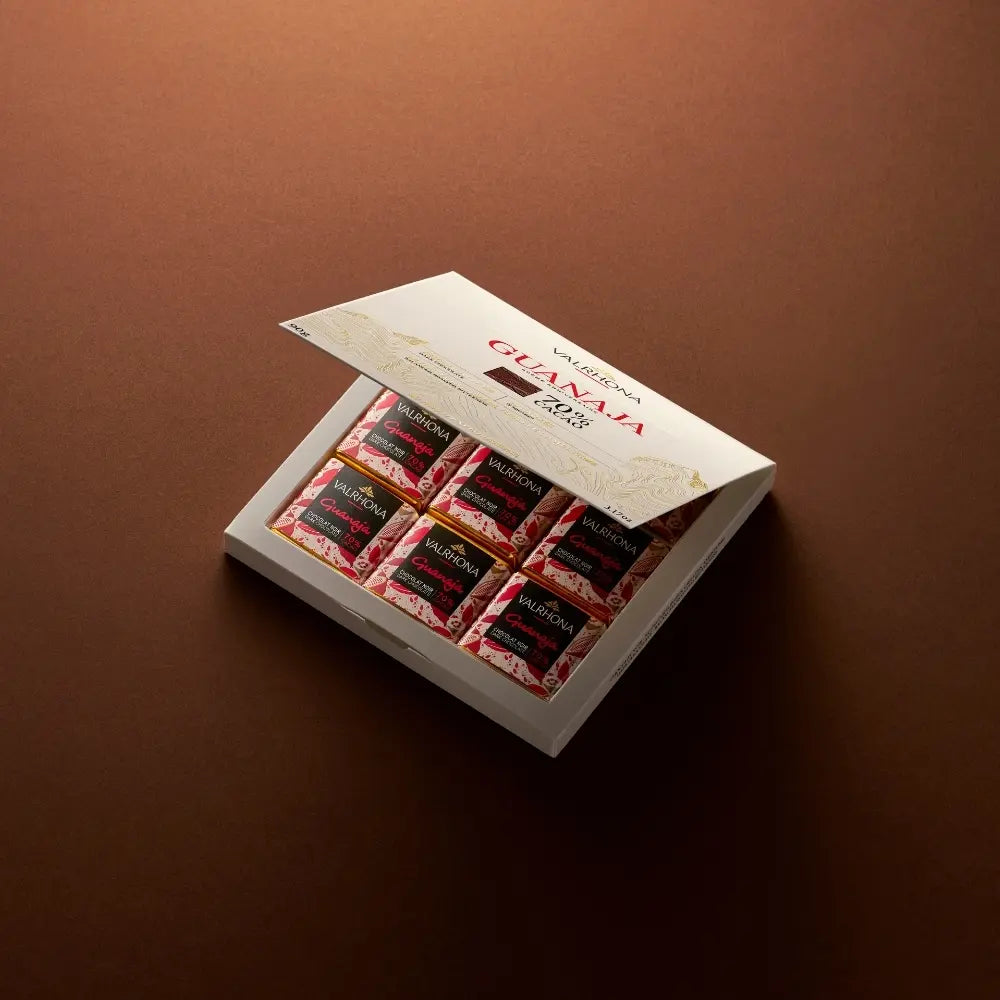 Guanaja 70% Dark Chocolate Squares – 18-Piece 40th Anniversary Gift Box – 90g