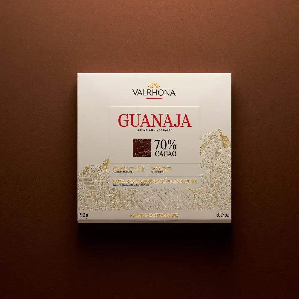Guanaja 70% Dark Chocolate Squares – 18-Piece 40th Anniversary Gift Box – 90g