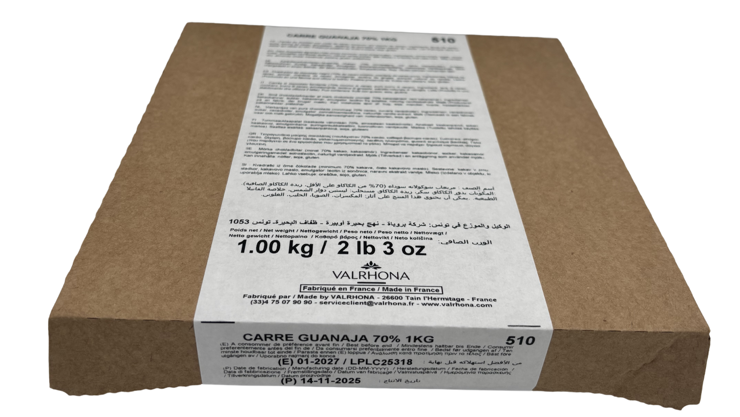 Box of 200 Dark Chocolate Squares Guanaja 70% - 2lb 3oz.
