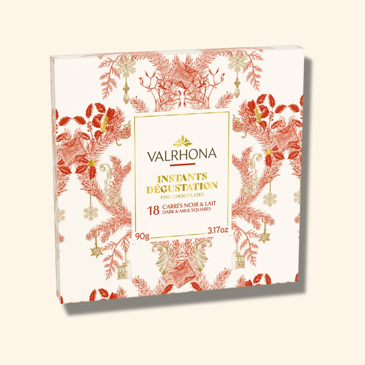 Holiday Discovery Box: 18 Dark & Milk Chocolate Squares – 3.2 oz