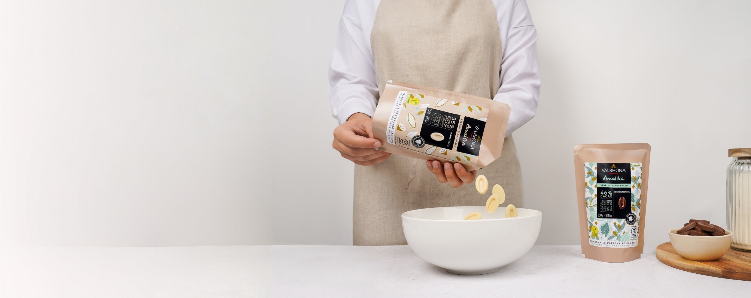 white and milk baking chocolate