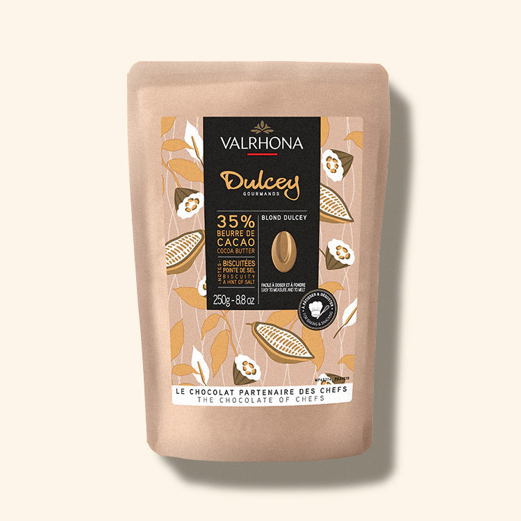 Blond Baking Chocolate Dulcey 35 percent Small Bag Front Packaging