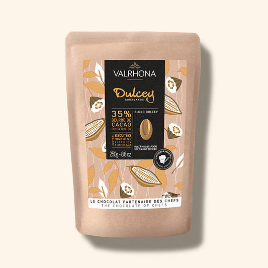 Blond Baking Chocolate Dulcey 35 percent Small Bag Front Packaging