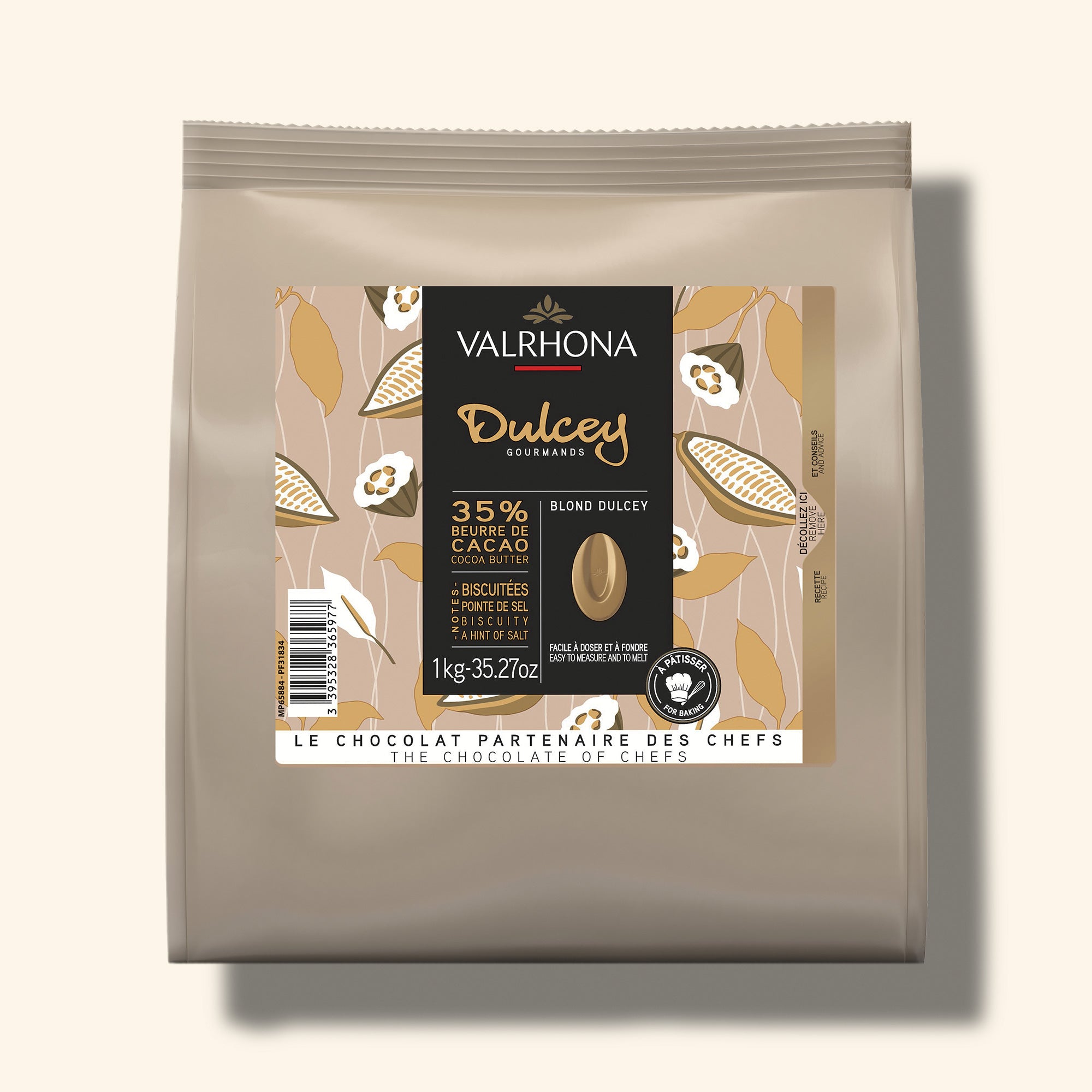 Blond Baking Chocolate Dulcey 35 percent Big Bag Front Packaging