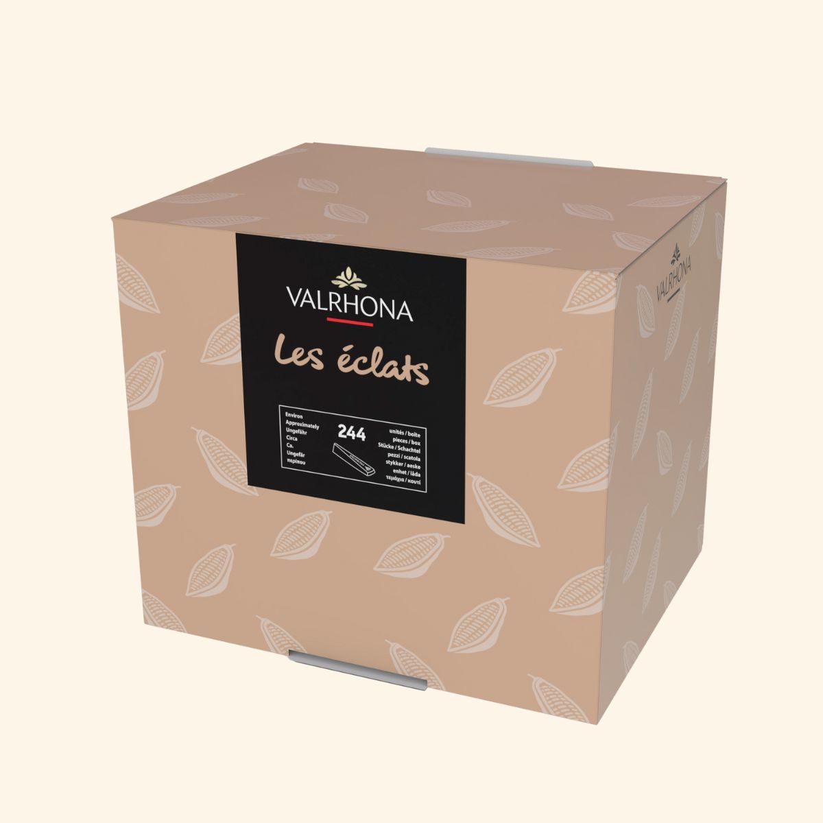 Box of 244 Dark Chocolate Sticks 61 Percent Packaging Box