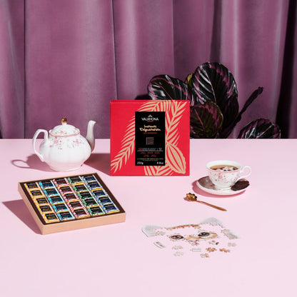 Box 50 Dark Chocolate Squares Open Box