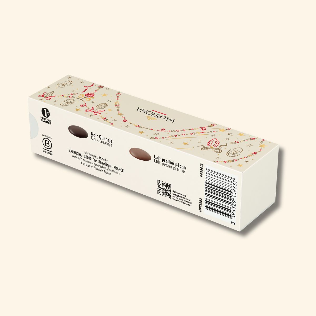 Holiday Gift Box, Fine Chocolate Palets - 2.8oz