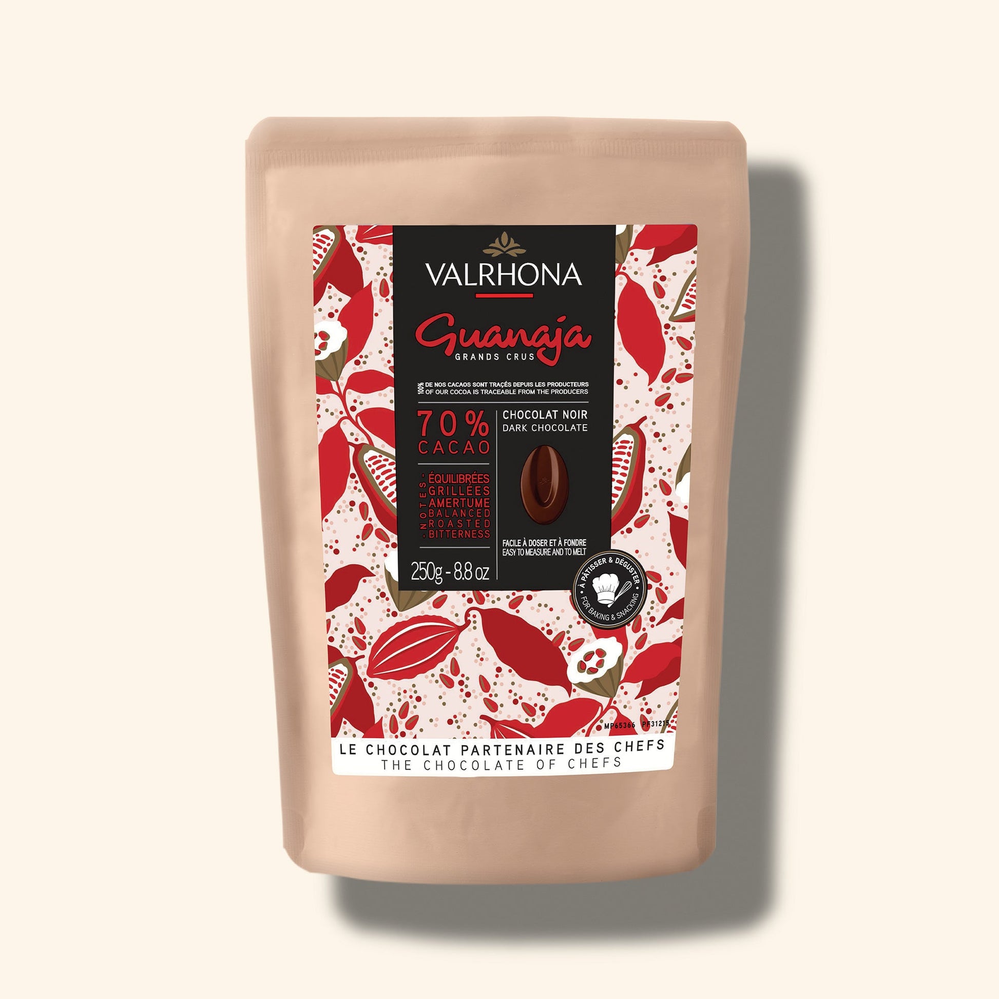 Dark Baking Chocolate Guanaja 70 Percent Small Bag Front Packaging