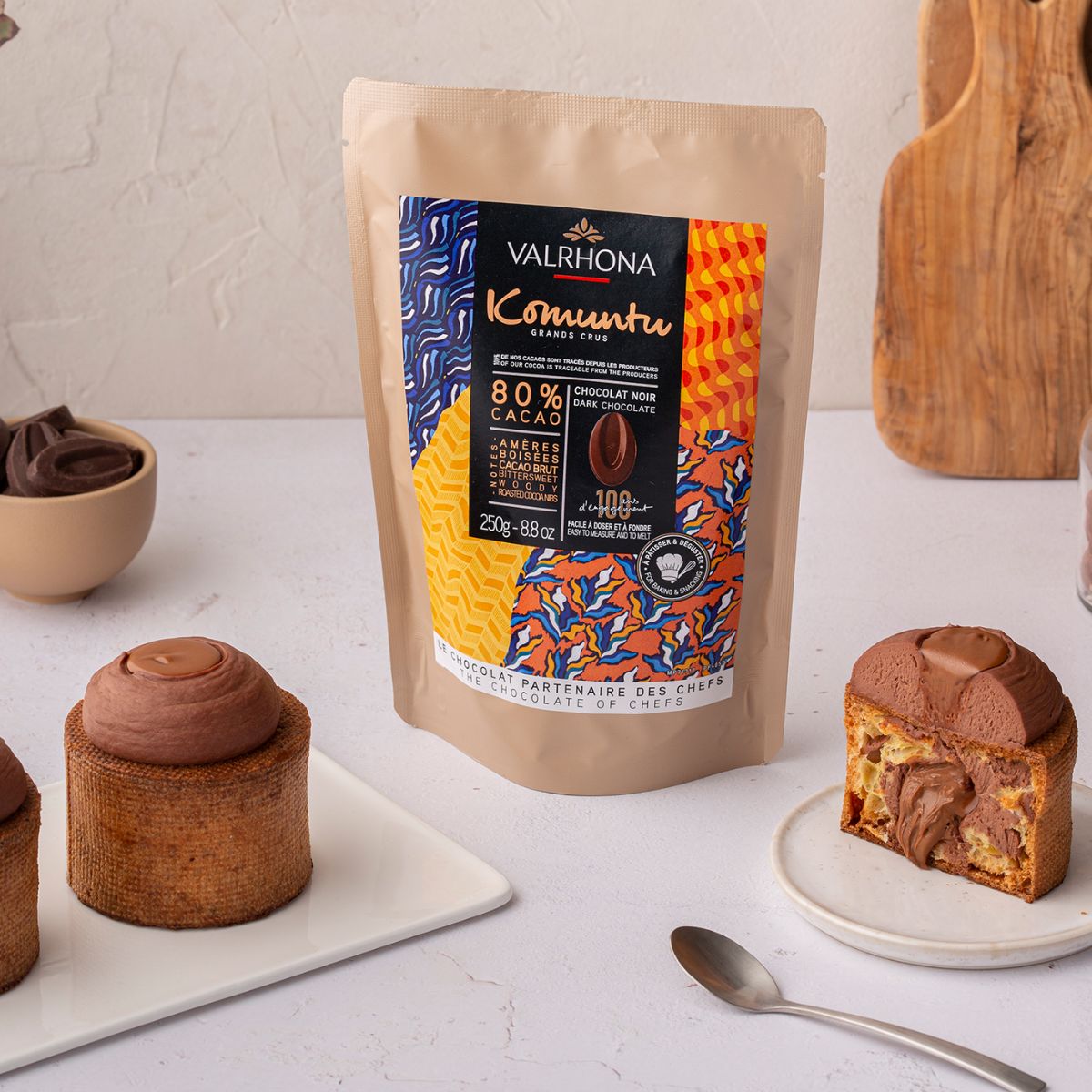 Dark Baking Chocolate Komuntu 80 Percent Small Bag and Recipe