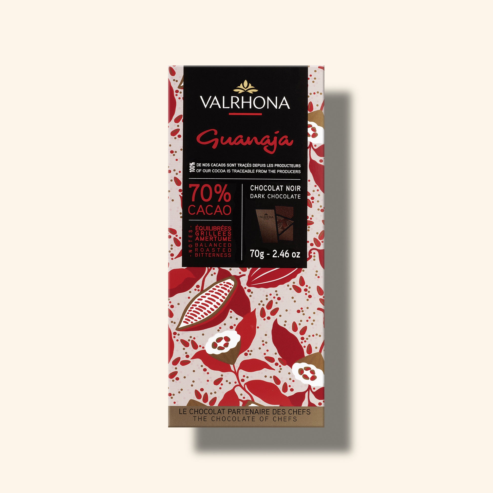 Dark Chocolate Bar Guanaja 70 Percent Front Packaging