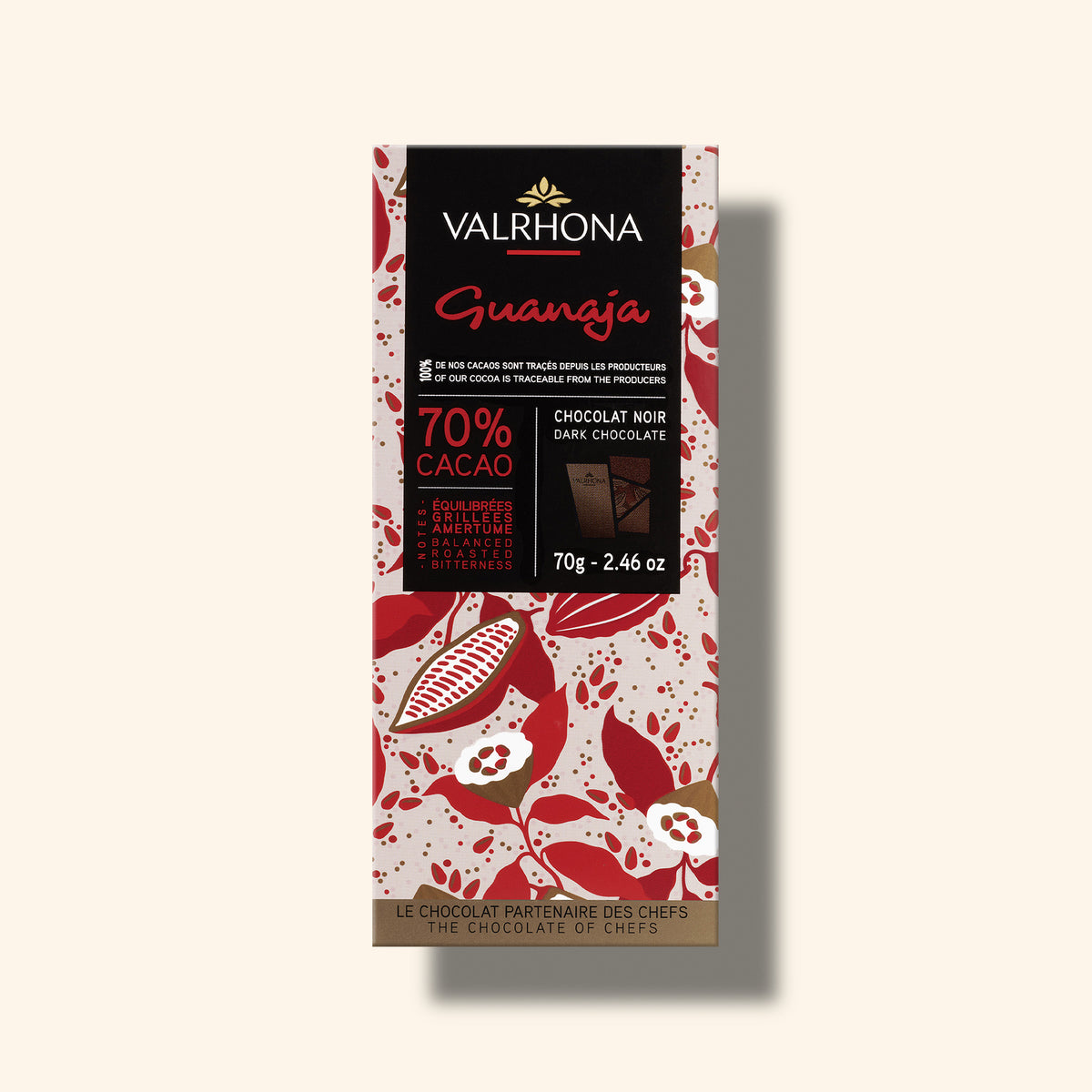 Dark Chocolate Bar Guanaja 70 Percent Front Packaging