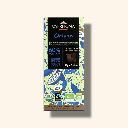 Dark Chocolate Bar Oriado 60 Percent Front Packaging