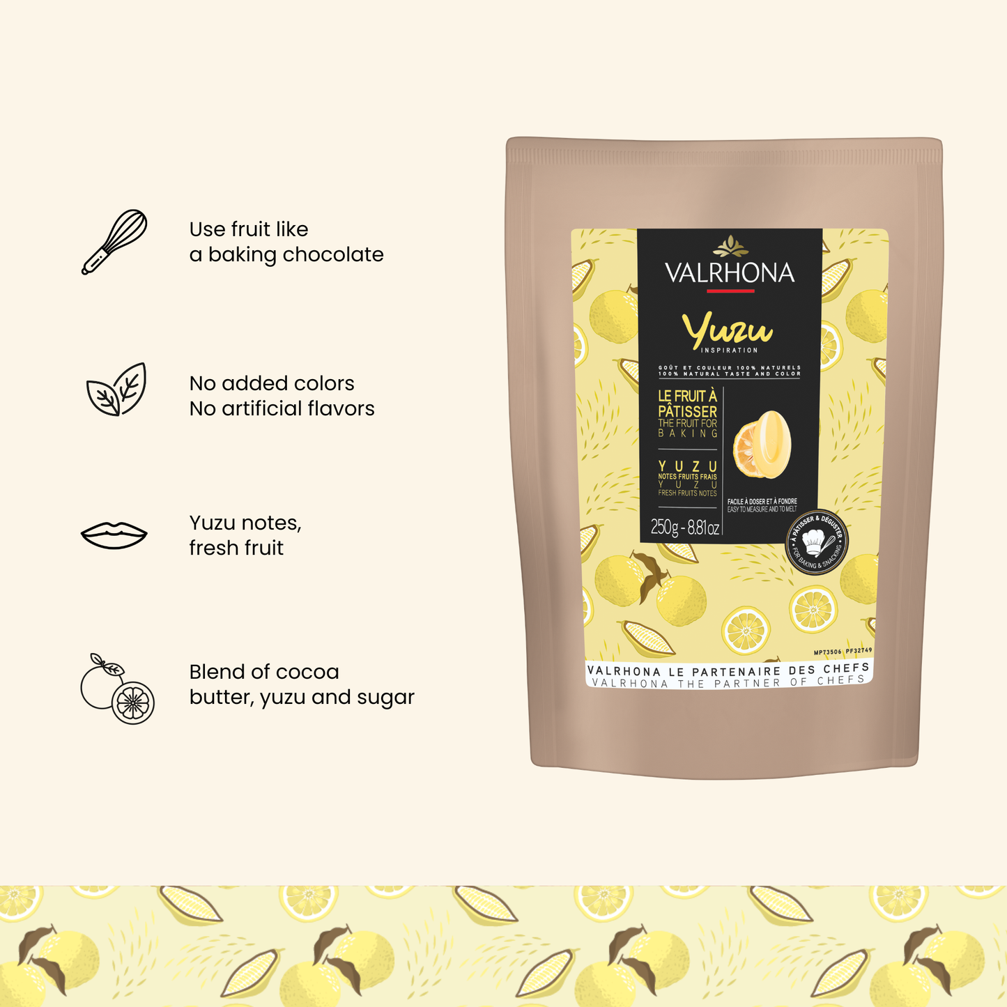 Yuzu Inspiration Fruit Couverture Product Details