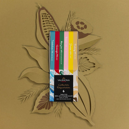 Gift Box 6 Dark Milk Dulcey Chocolate Bars Packaging