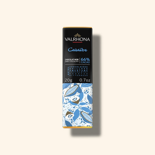 Mini Dark Chocolate Bars Caraibe 66 Percent Front Packaging