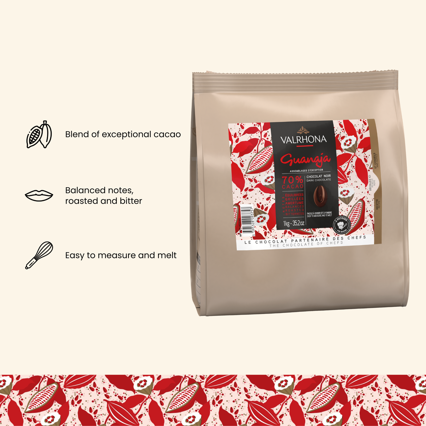 Dark Baking Chocolate Guanaja 70 Percent Big Bag Product Details