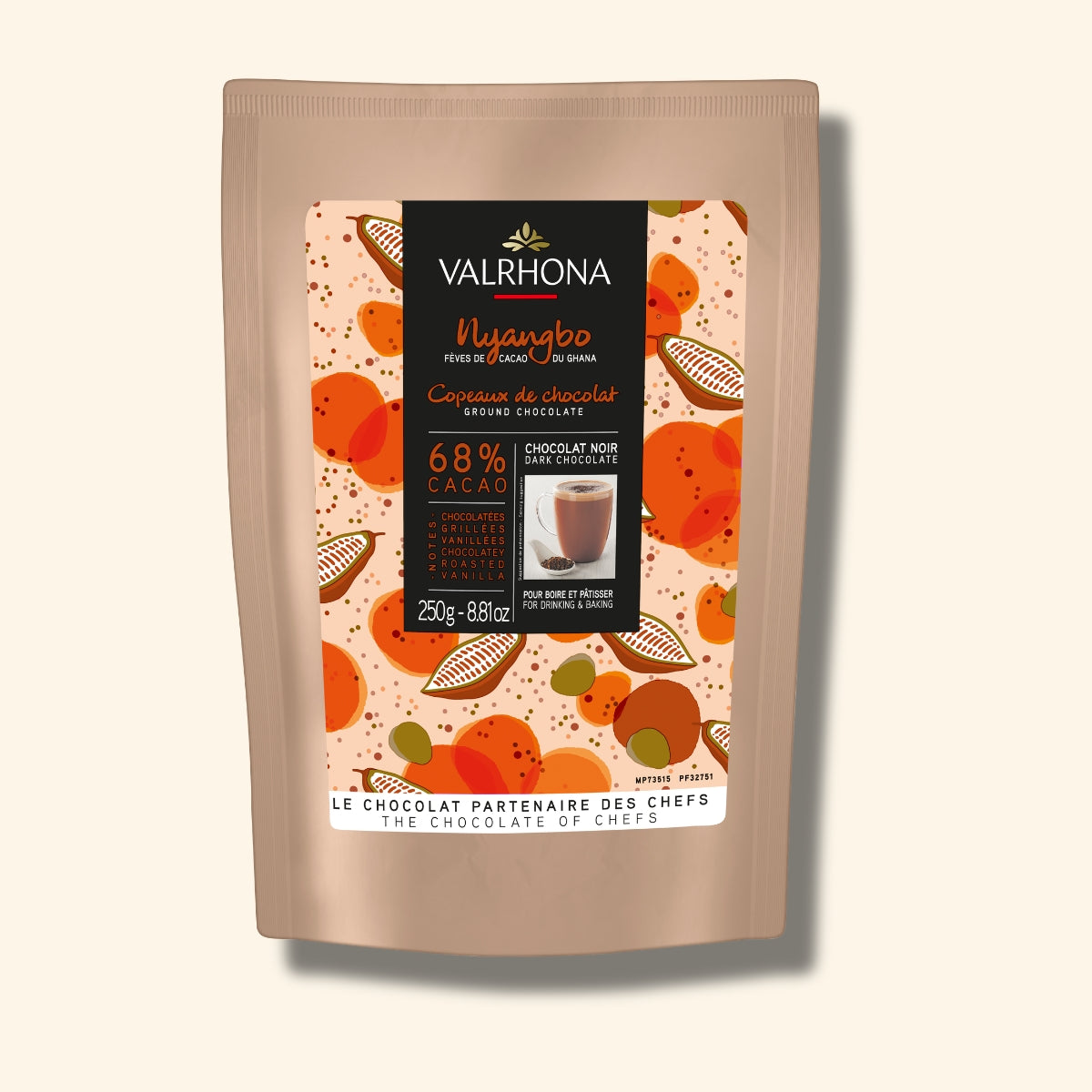 new_Nyangbo Ground Chocolate 68 Percent Small Bag Front Packaging