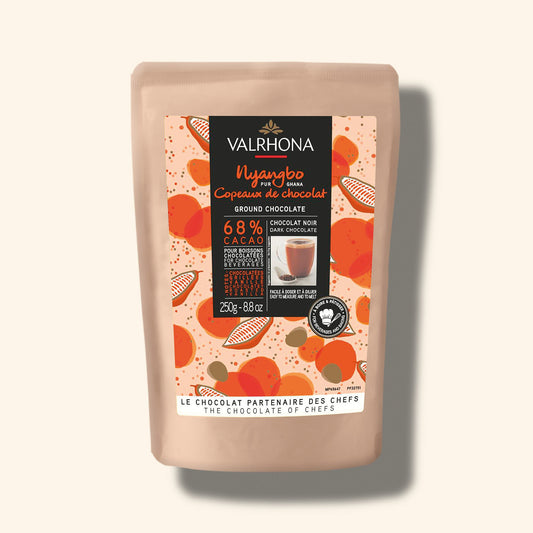 Nyangbo Ground Chocolate 68 Percent Small Bag Front Packaging