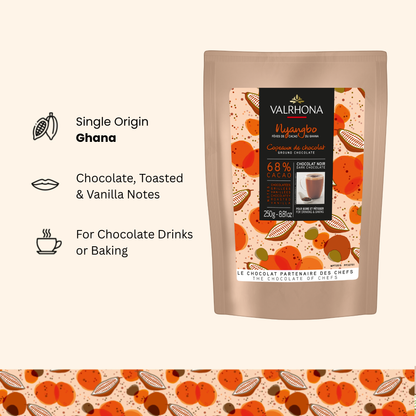 Nyangbo Ground Chocolate 68 Percent Small Bag Front Packaging