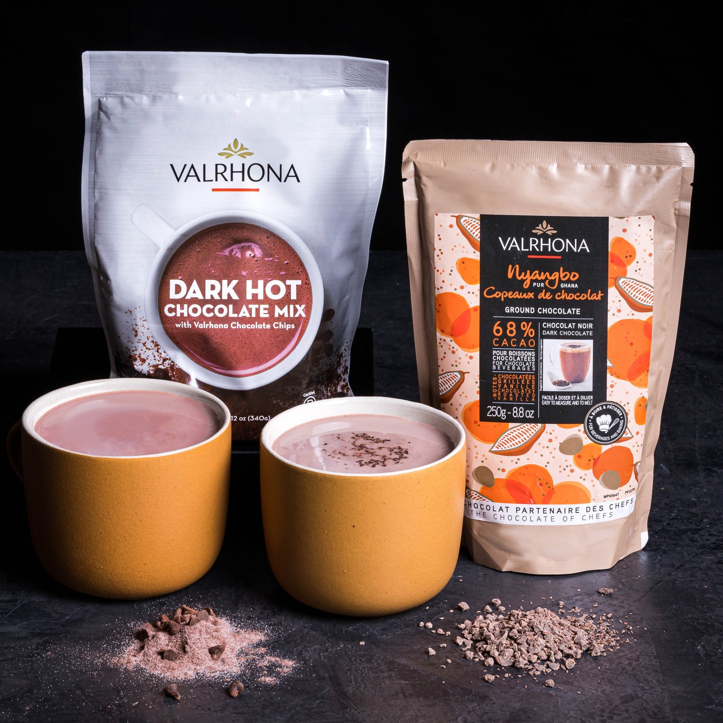 Premium Dark Hot Chocolate Mix 12oz Beverage Product Range