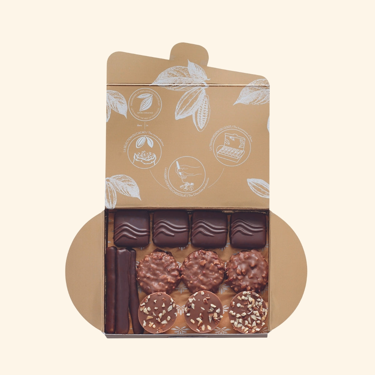 Assorted Chocolate Ballotin – 25 Fine Chocolates (8 Varieties)