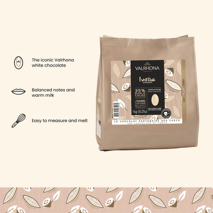 White Baking Chocolate Ivoire 35 Percent Big Bag Product Details