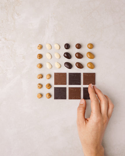 Square Nuts Dark and Milk Chocolate